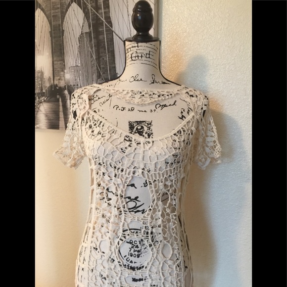 Boho Crochet Knit Coverup - Picture 5 of 8